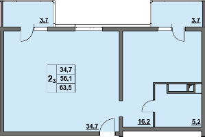 Квартиры от застройщика, Анапа  от 37.3 м² - от 45 000 руб./м²