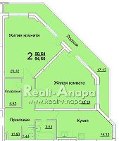 Продается 2-комнатная квартира (Анапа) 103.18 м²