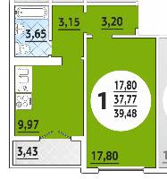 Квартиры от застройщика, Анапа  от 25.29 м² - от 46 900 руб./м²