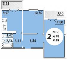 Квартиры от застройщика, Анапа  от 25.29 м² - от 46 900 руб./м²