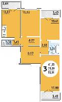 Квартиры от застройщика, Анапа  от 25.29 м² - от 46 900 руб./м²