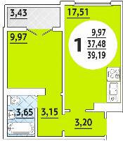 Квартиры от застройщика, Анапа  от 25.29 м² - от 46 900 руб./м²