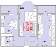 Квартиры от застройщика, Анапа  от 40.77 м² - от 60 000 руб./м²