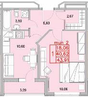 Квартиры от застройщика, Анапа  от 40.77 м² - от 60 000 руб./м²