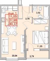 Квартиры от застройщика, Анапа  от 40.77 м² - от 60 000 руб./м²