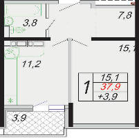 Квартиры от застройщика, Анапа  от 22.4 м² - от 51 800 руб./м²