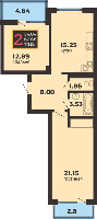 Квартиры от застройщика, Анапа  от 26.57 м² - от 54 000 руб./м²