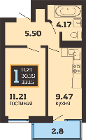 Квартиры от застройщика, Анапа  от 26.57 м² - от 54 000 руб./м²