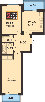 Квартиры от застройщика, Анапа  от 26.57 м² - от 54 000 руб./м²