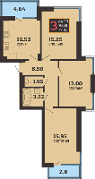 Квартиры от застройщика, Анапа  от 26.57 м² - от 54 000 руб./м²