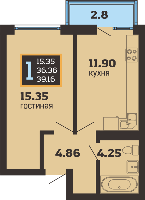 Квартиры от застройщика, Анапа  от 26.57 м² - от 54 000 руб./м²