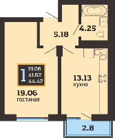 Квартиры от застройщика, Анапа  от 26.57 м² - от 54 000 руб./м²