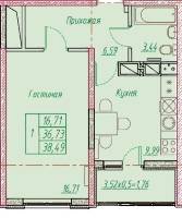 Продается 1-комнатная квартира (Анапа) 40 м² - 3 250 000 руб.