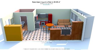 Продается 1-комнатная квартира (Анапа) 26.28 м&sup2;