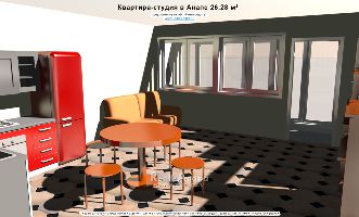 Продается 1-комнатная квартира (Анапа) 26.28 м&sup2;