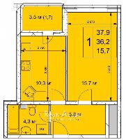 Квартиры от застройщика, Анапа  от 23.7 м² - Объект продан